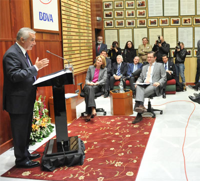 Javier Arenas durante su conferencia en el Foro Antares