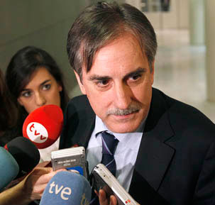 Valeriano Gmez el pasado martes en el Congreso