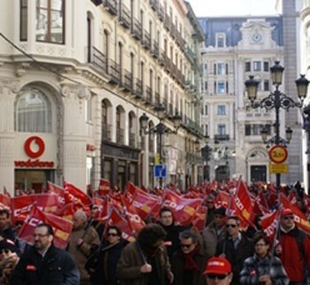 Movilizacin contra la reforma laboral en Aragn
