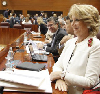 La presidenta del PP de Madrid, Esperanza Aguirre