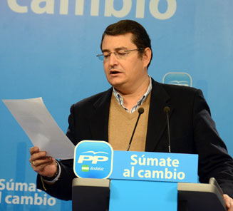 El secretario general del Partido Popular andaluz, Antonio Sanz