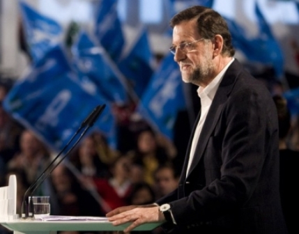 Mariano Rajoy durante su intervencin en el acto de Andjar