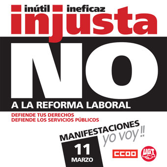 CCOO y UGT convoca manifestacin el 11-M