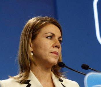 La secretaria general del PP, Mara Dolores de Cospedal