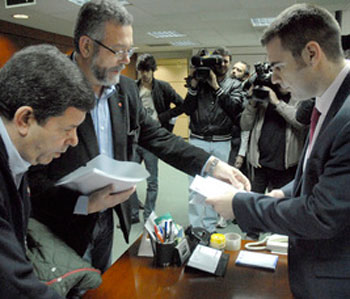 Antonio del Campo y Cubillo registran el Acta de Conciliacin