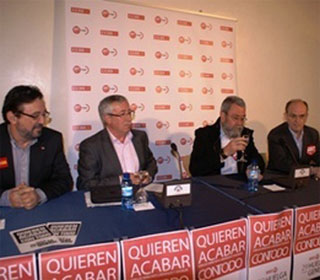Rueda de prensa en Zaragoza