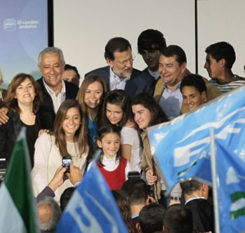 Mariano Rajoy y Javier Arenas en Cdiz