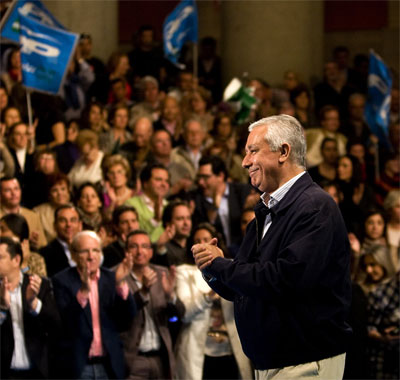 El presidente del PP andaluz y candidato a la Presidencia de la Junta, Javier Arenas