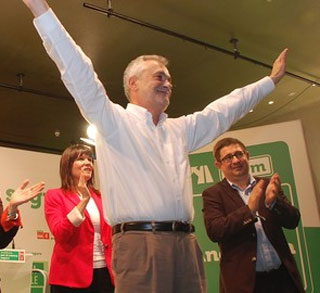 El candidato a la Presidencia y secretario general del PSOE de Andaluca, Pepe Grin