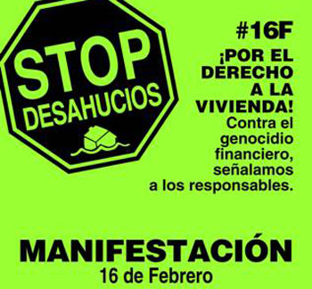 Noticia de Politica 24h: 16F: Por el derecho a la vivienda, dacin en pago retroactiva, alquiler social y stop desahucios ya! 