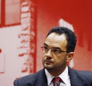 El Secretario de Poltica Autonmica y Relaciones Institucionales, Antonio Hernando