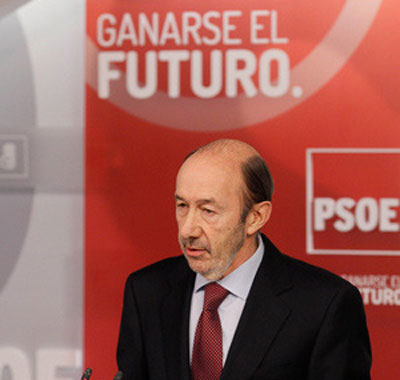 El Secretario General del PSOE, Alfredo Prez Rubalcaba
