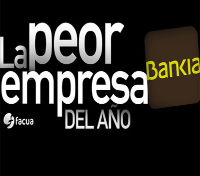 Noticia de Politica 24h: Facua. Los consumidores eligen a Bankia como La Peor Empresa del Año