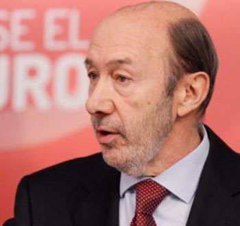 El Secretario General del PSOE, Alfredo Prez Rubalcaba