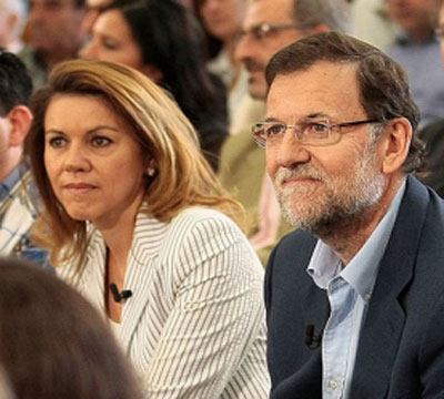Mariano Rajoy y M Dolores de Cospedal en el foro Empresa y Crdito