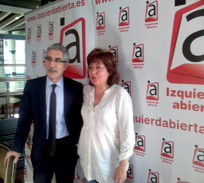 Montserrat Muoz y Gaspar Llamazares, portavoces federales de Izquierda Abierta