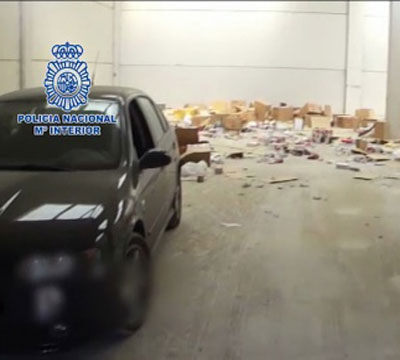 La Polica Nacional recupera 420.000 cajetillas de tabaco procedentes de varios robos a transportistas en Madrid