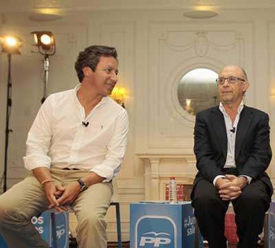 Carlos Floriano, Cristbal Montoro y Susana Camarero durante del Debate