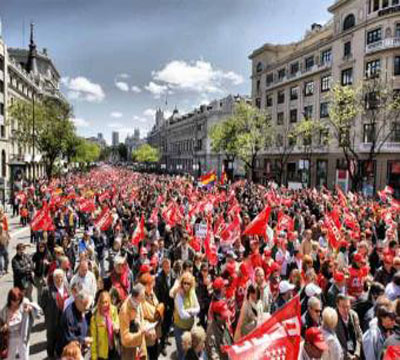 Noticia de Politica 24h: CCOO. El #23N 70 manifestaciones recorrern las ciudades espaolas contra la poltica de recortes