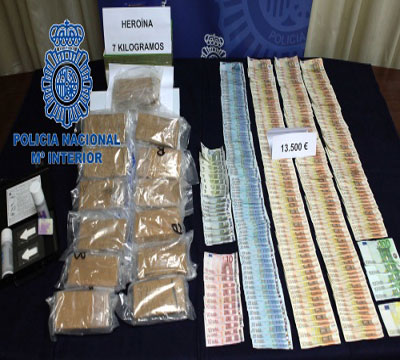 La Polica Nacional desmantela un grupo familiar de narcotraficantes que distribua en Aragn y Catalua herona importada de Holanda