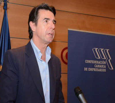 Jos Manuel Soria durante su intervencin en la Confederacin Canaria de Empresarios