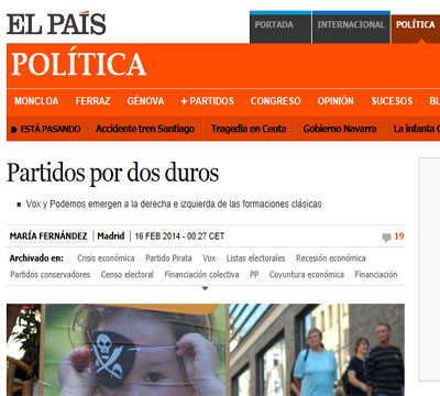Noticia de Politica 24h: La iniciativa Podemos se revela contra el bipartidismo informativo